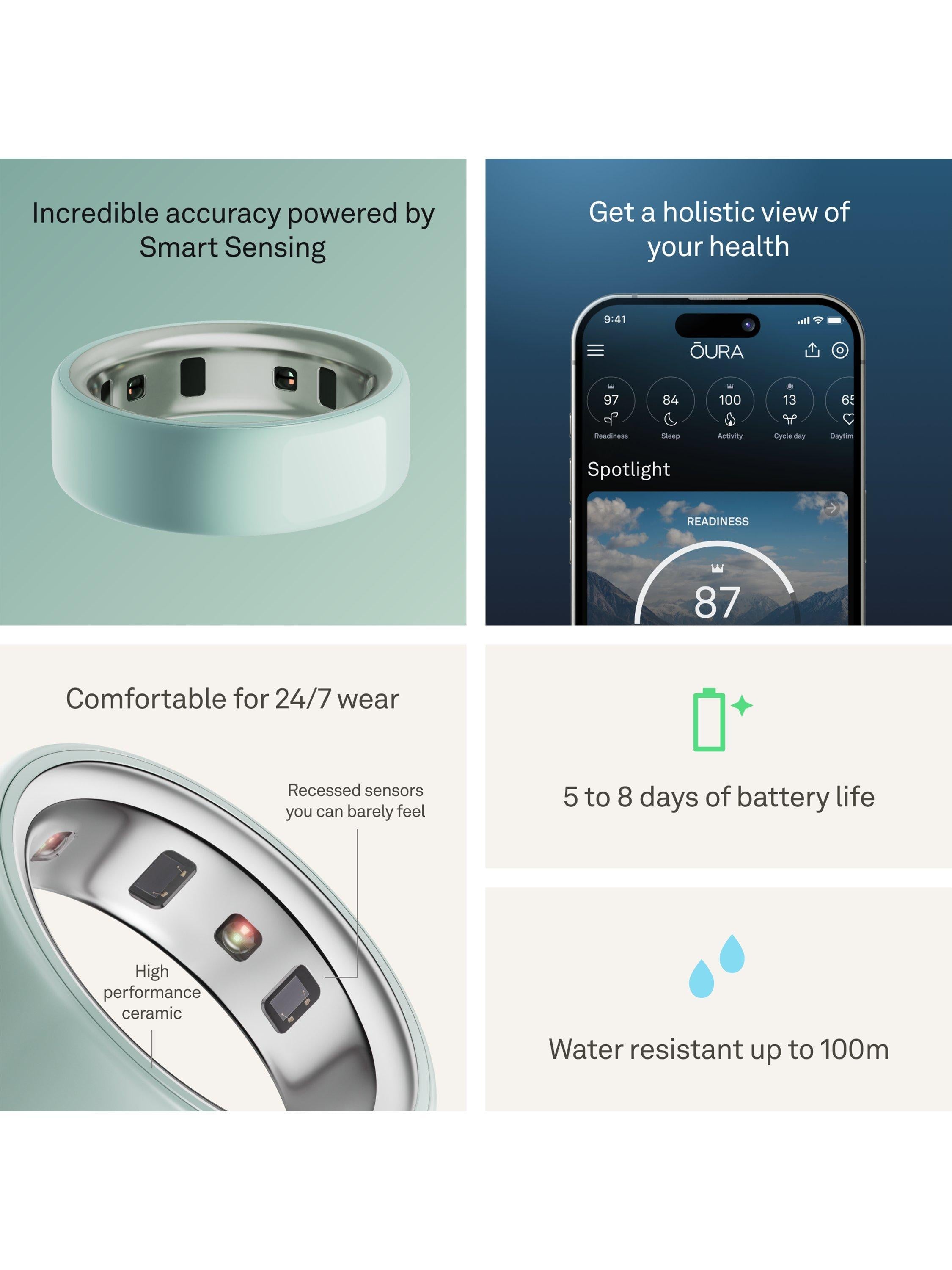 Oura Ring 4 Ceramic smart ring, UK version