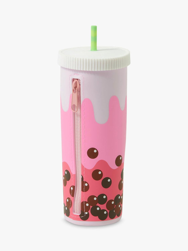 Angels by Accessorize boba pencil case in pink, imported from the UK