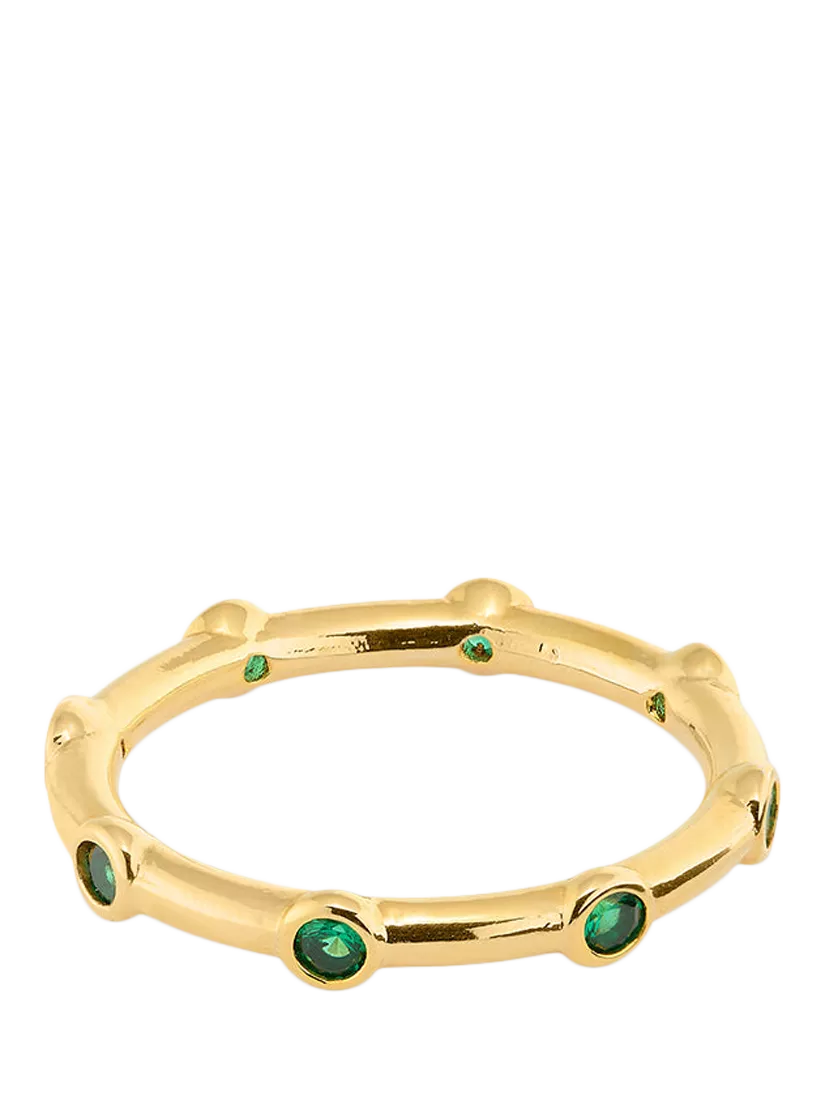 Orelia stationed crystal ring emerald cubic zirconia, imported from the UK