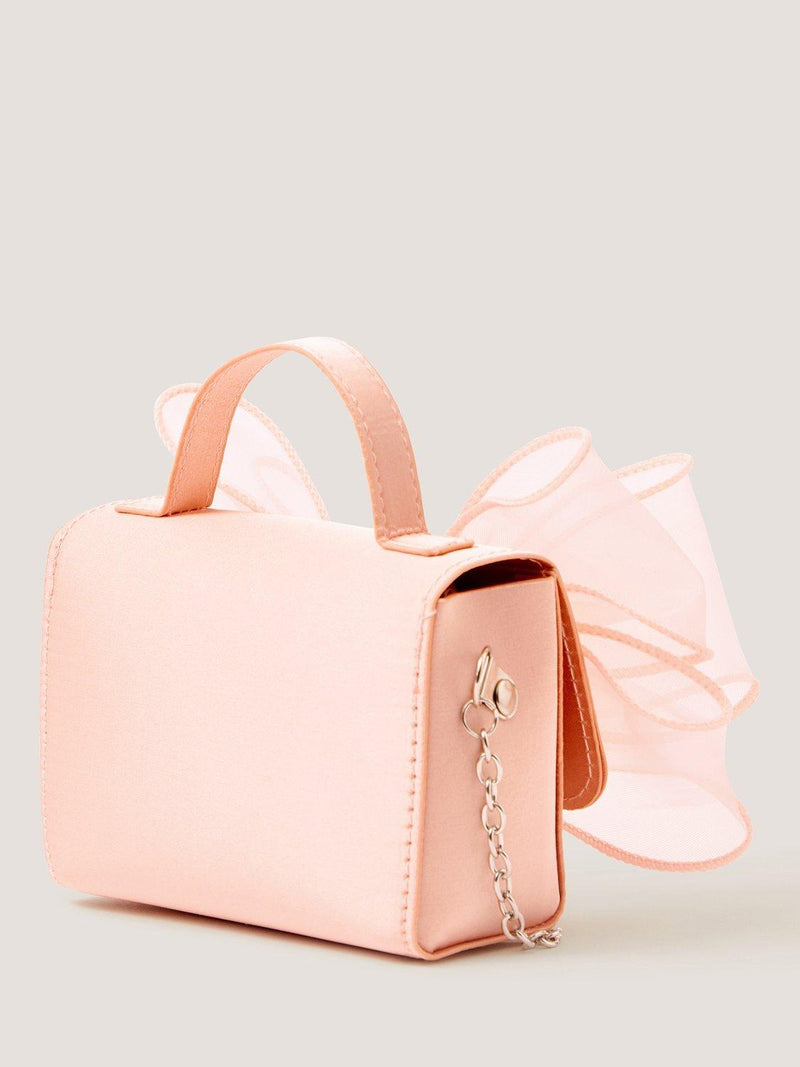 Monsoon kids' organza bow bag pink (British brand)