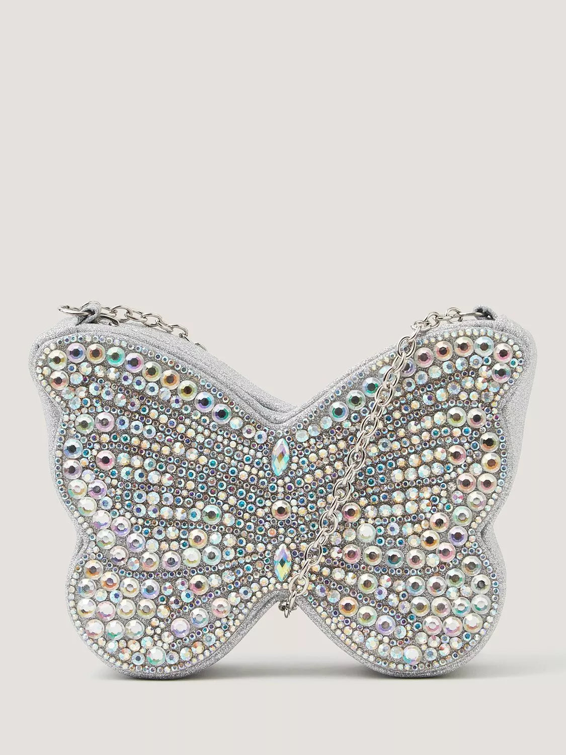 Monsoon kids diamanté butterfly bag silver, UK version