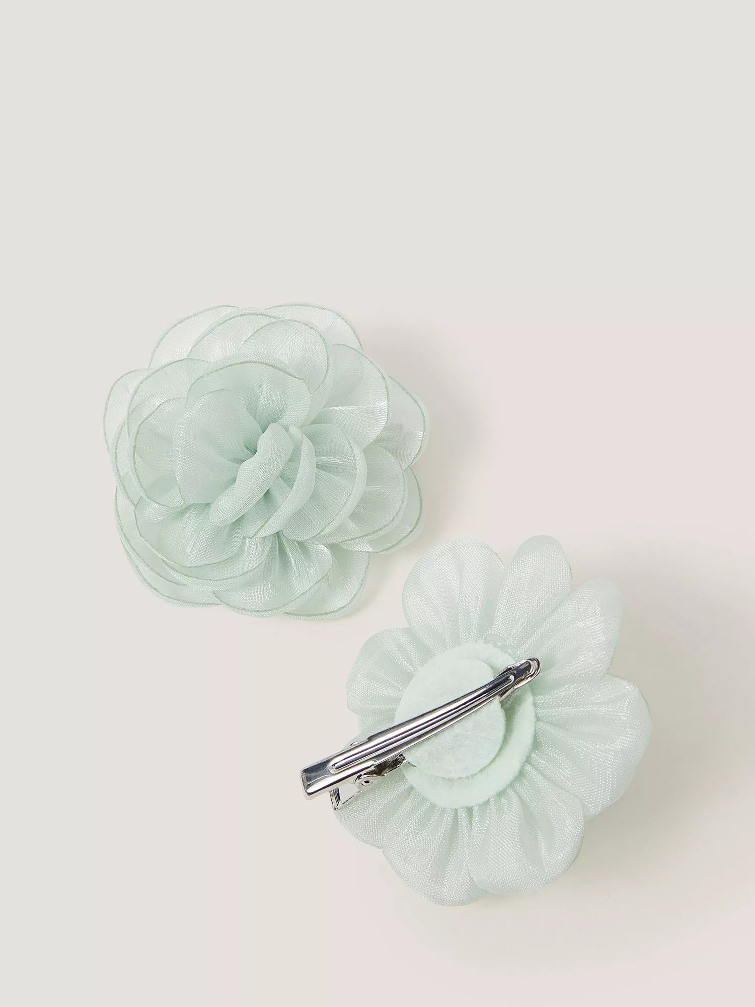 Monsoon hair clips bridesmaid flower sage pack of 2, imported from the UK