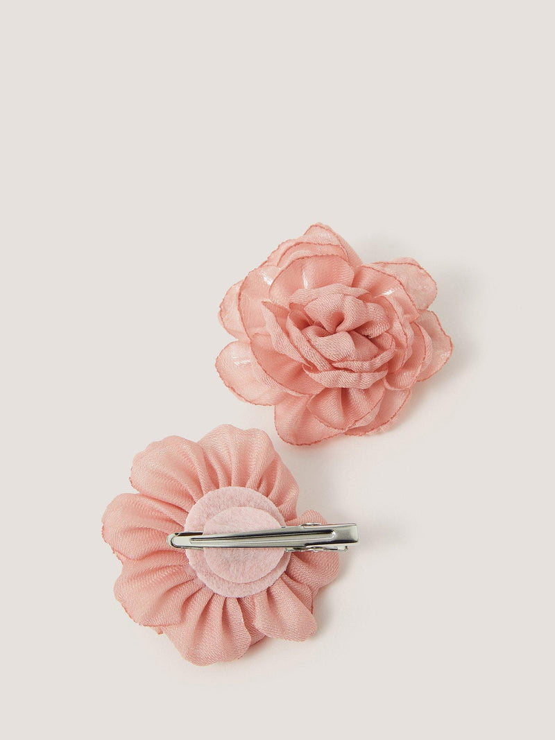 Monsoon bridesmaid flower hair clips pack of 2 pink, imported from the UK
