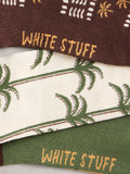 White Stuff palm tree ankle socks green multi pack of 2, UK version