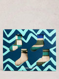 White Stuff patterned socks pack of 4, imported from the UK