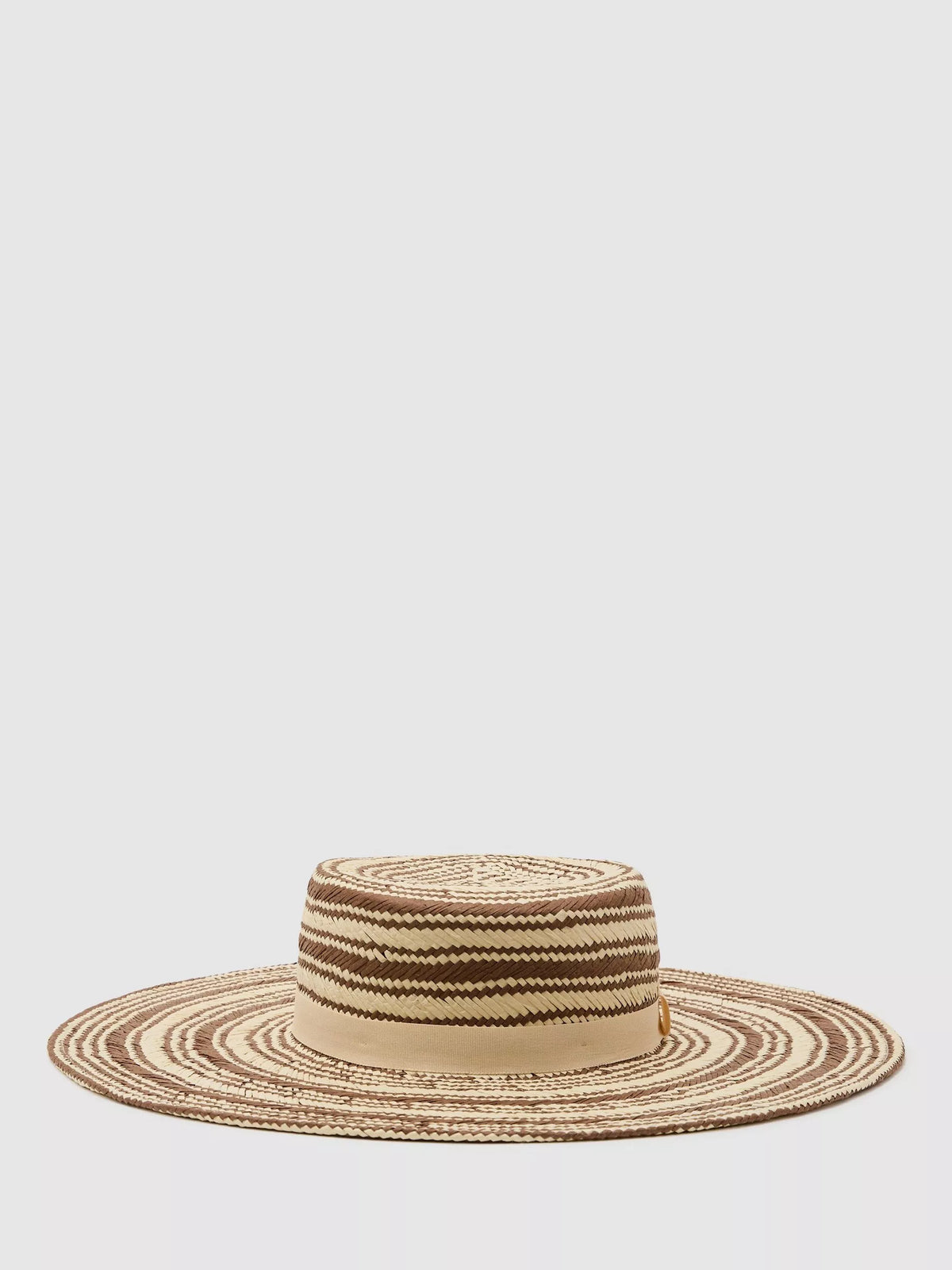 Reiss Tatiana stripe straw hat, UK version