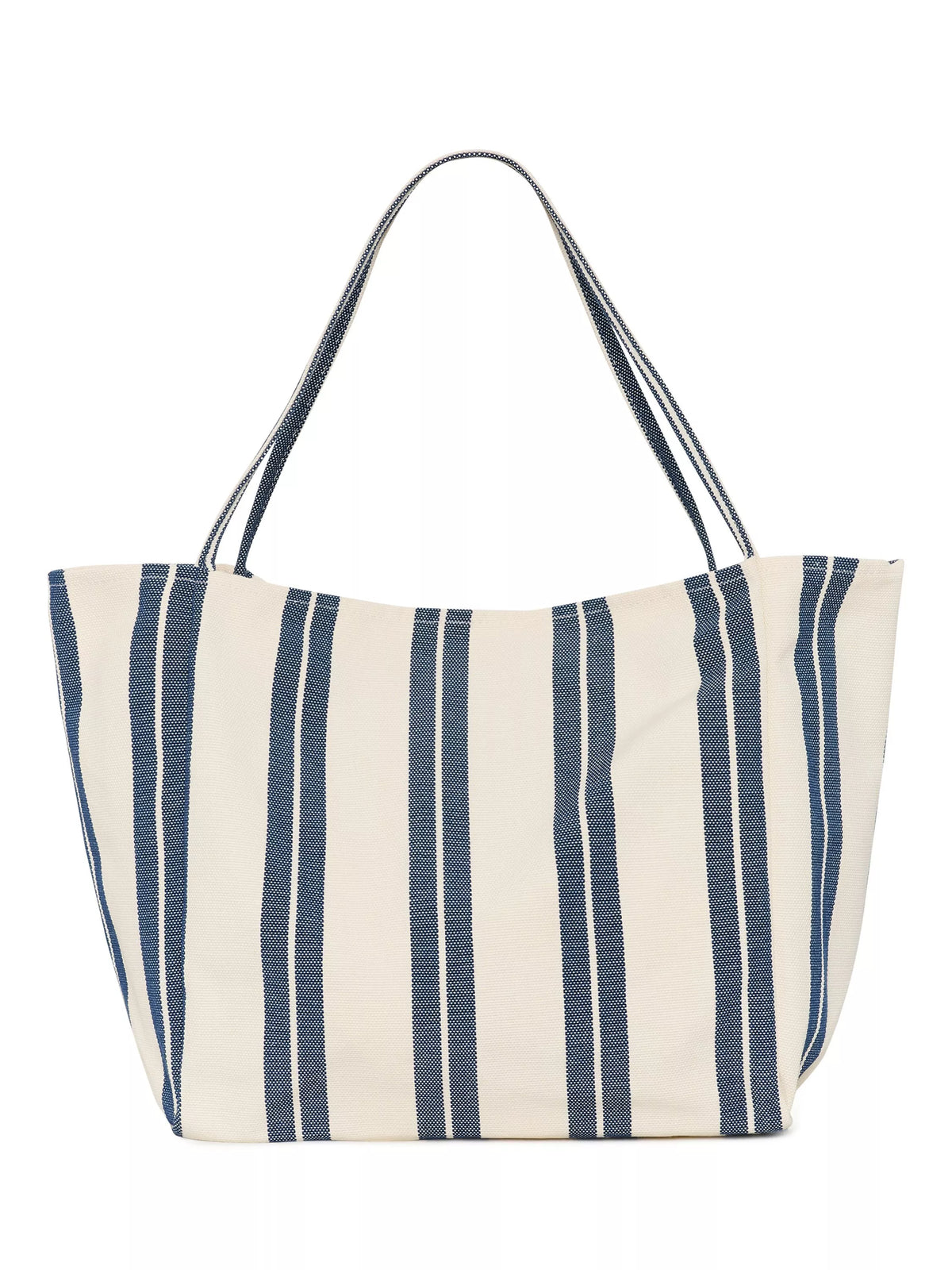 KAFFE Savanna Stripe beach bag chalk navy, imported from the UK