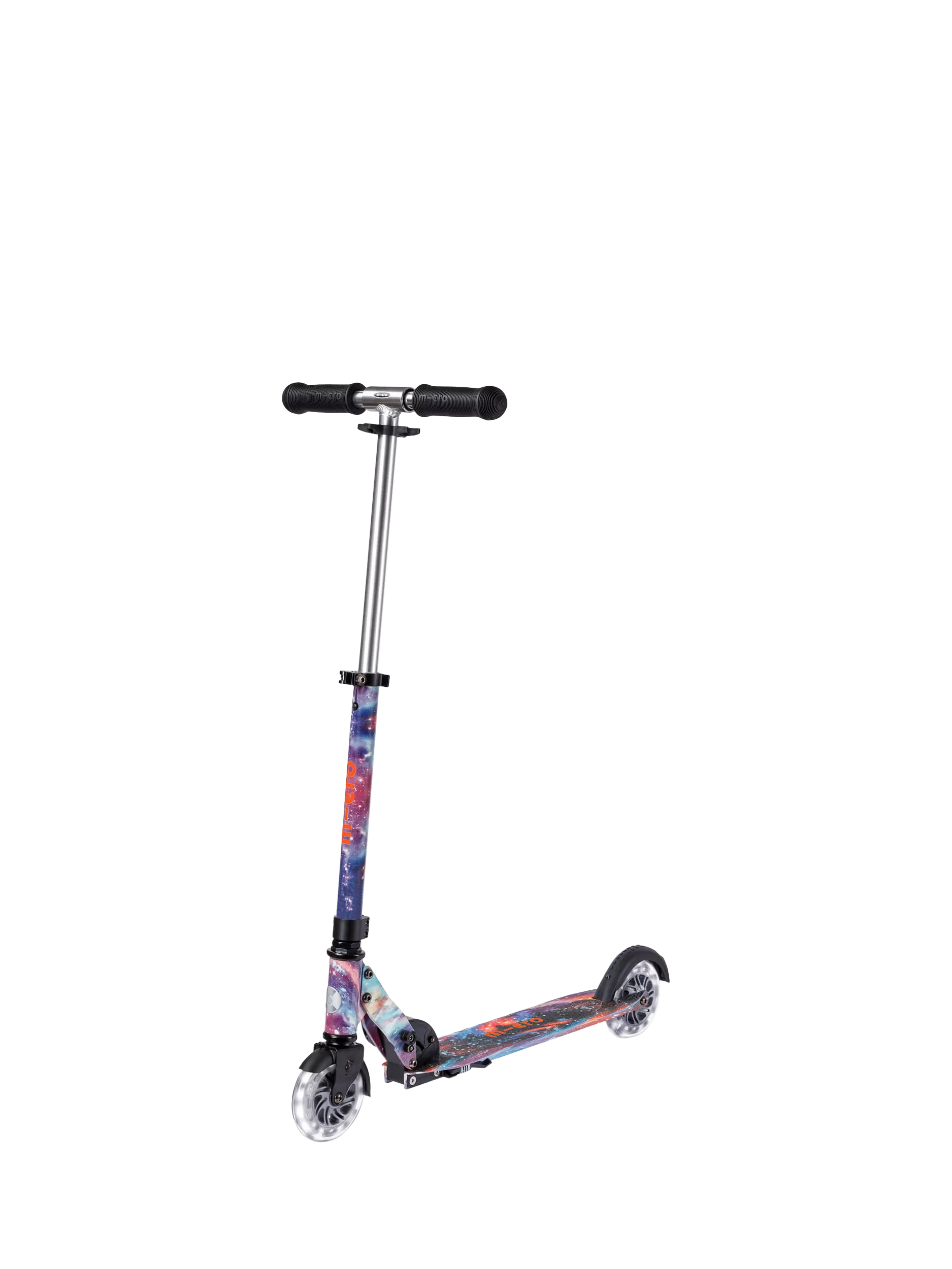 Micro Scooters Sprite LED Intercosmic scooter with glow-in-the-dark frame, imported from the UK