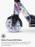 Micro Scooters Sprite LED Intercosmic scooter with glow-in-the-dark frame, imported from the UK