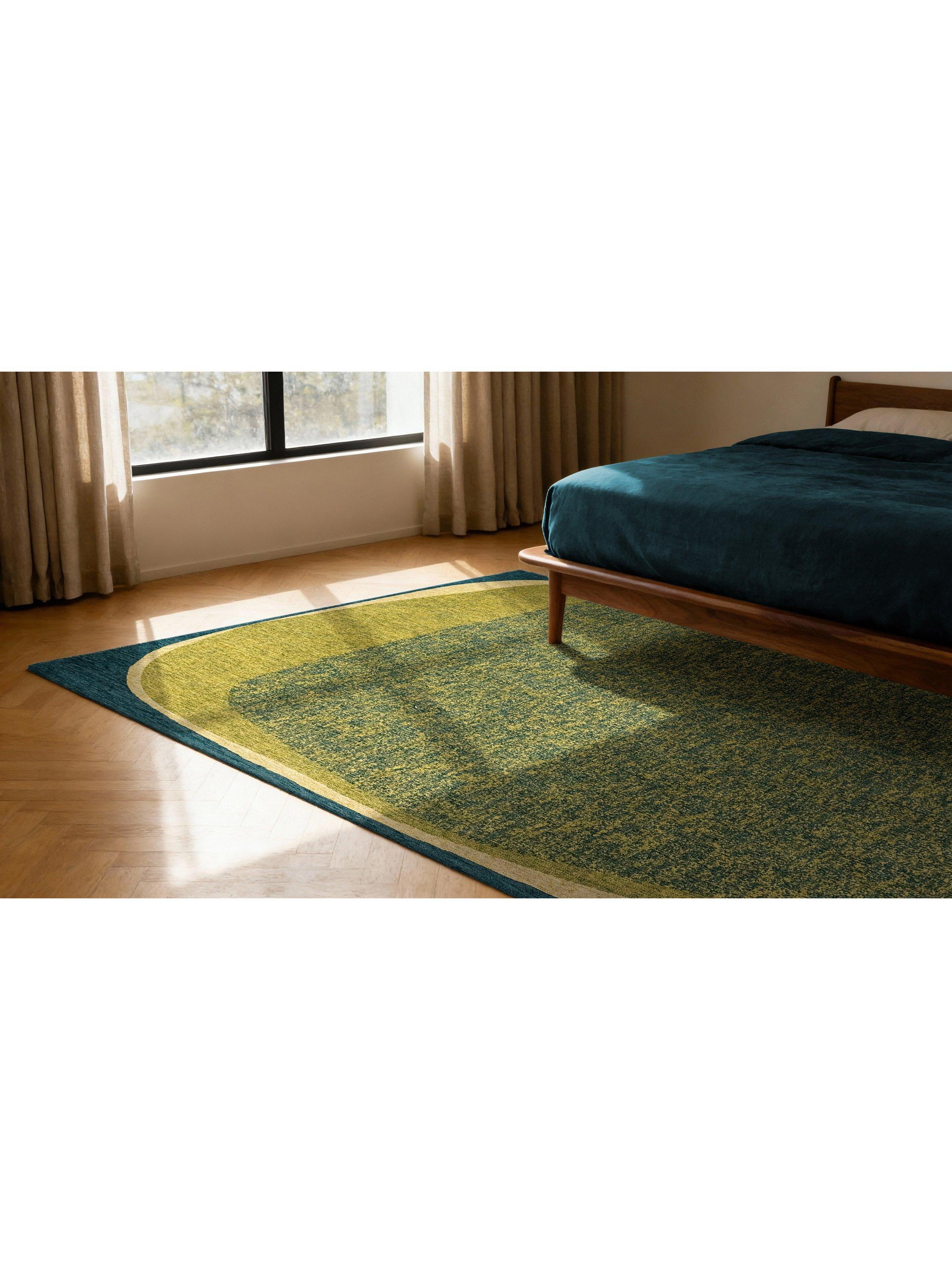 Louis De Poortere Marble Larch rug in green 140x200cm - British product