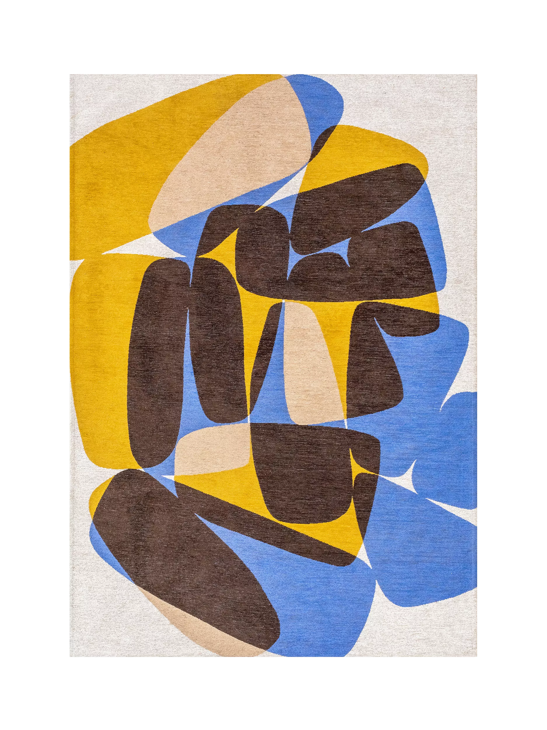 Louis De Poortere Stones abstract rug blue, UK version