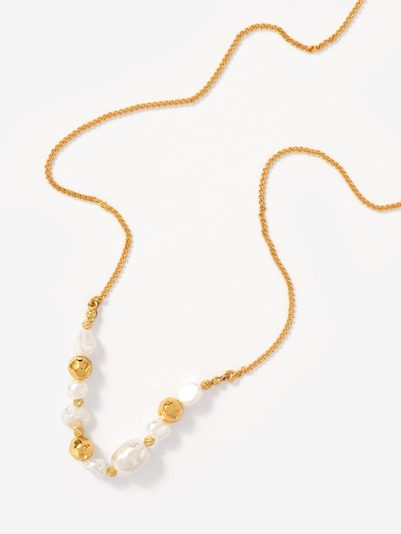 Mint Velvet long bead and pearl necklace 60cm, UK version