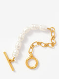 Mint Velvet gold-tone chain pearl bracelet 19cm - British product