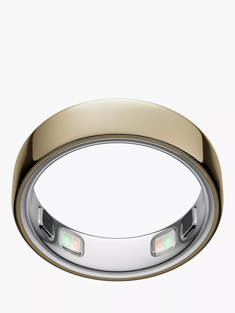 Oura Ring 5 Health & Fitness Tracker Smart Ring, Gold, 6