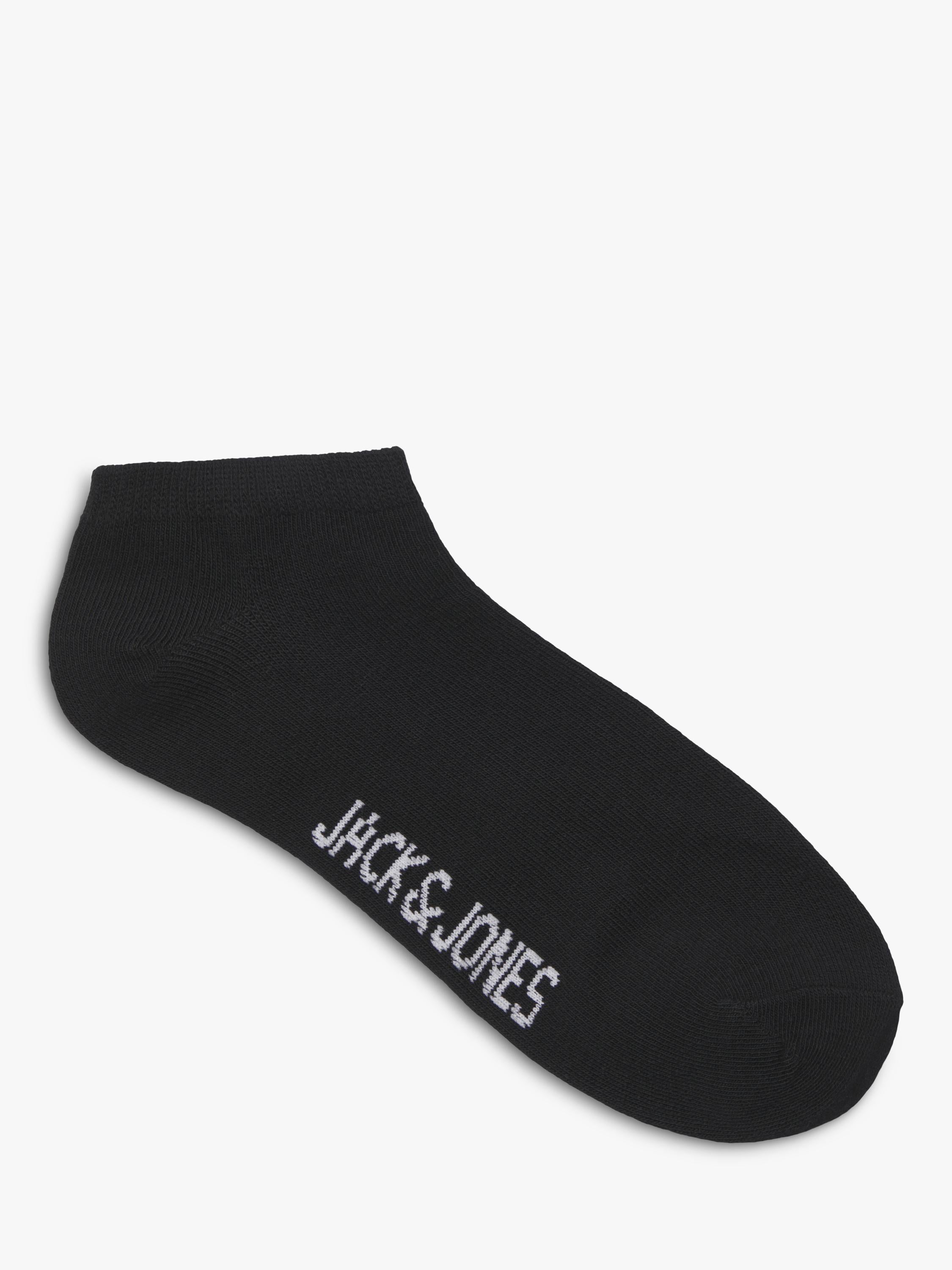 Jack & Jones kids trainer socks pack of 5 black, imported from the UK