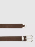 Reiss suede western belt chocolate brown, imported from the UK