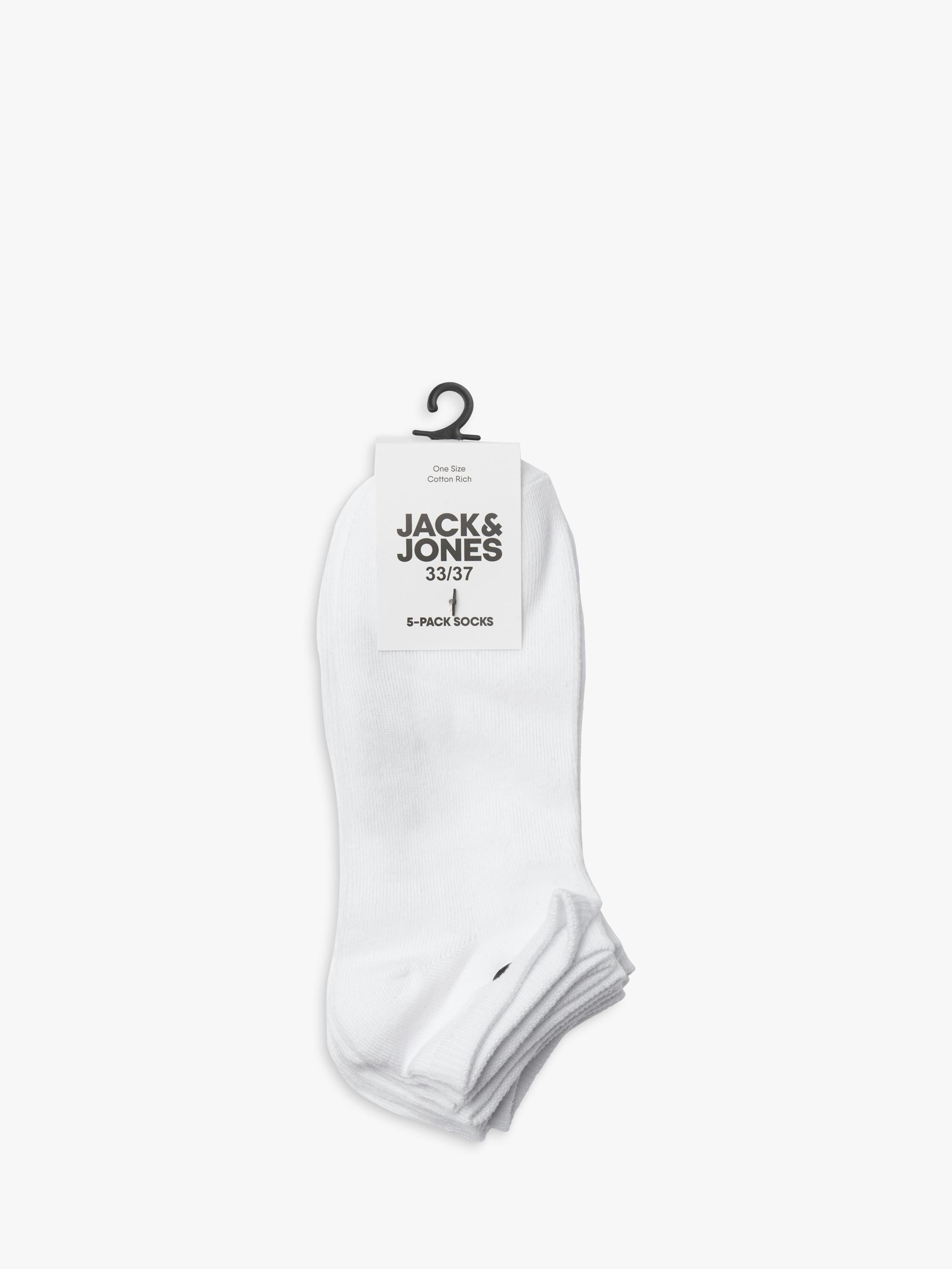 Jack & Jones kids trainer socks 5-pack white (British brand)