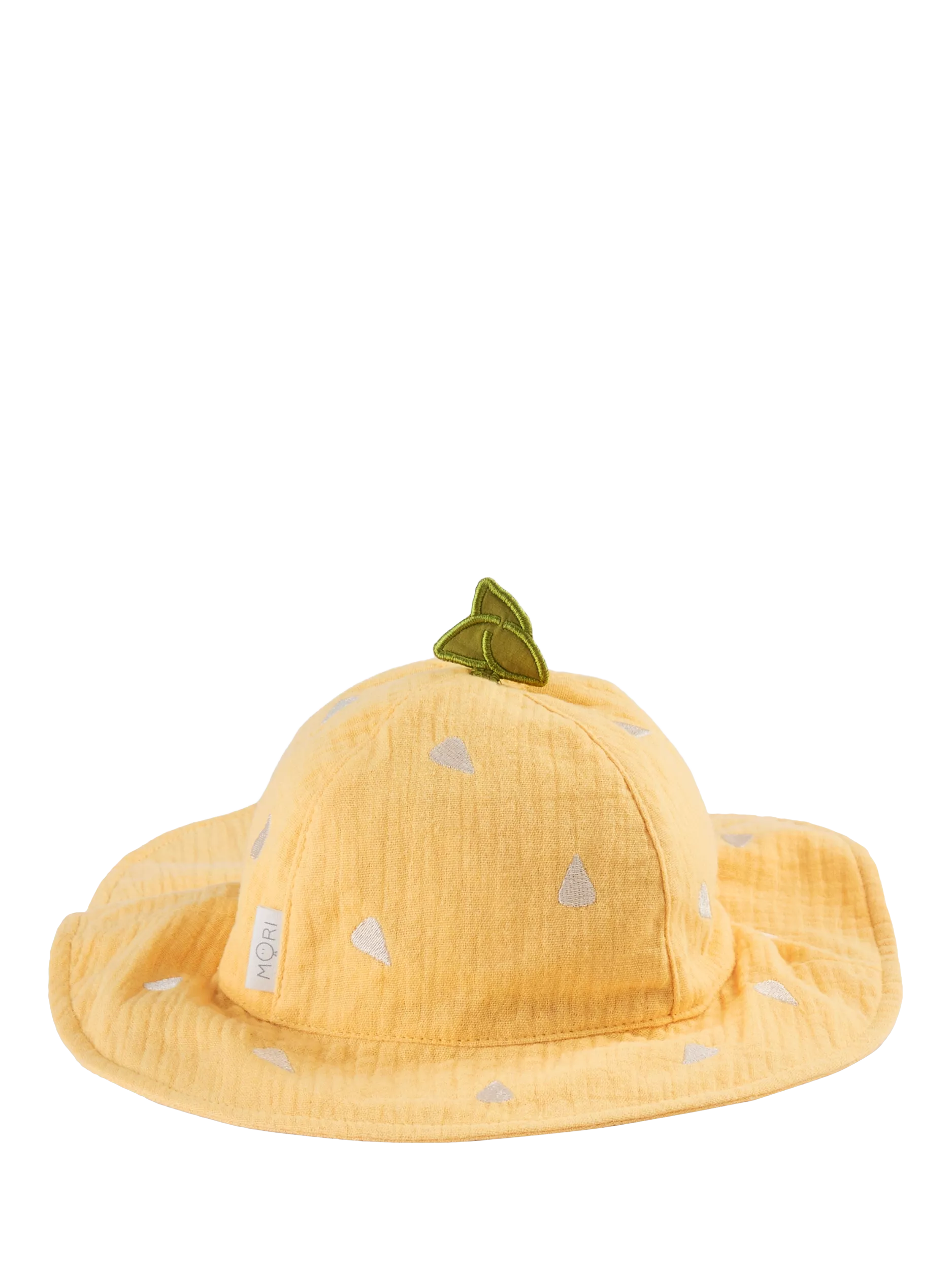 MORI baby floppy hat yellow lemon print organic cotton (British brand)