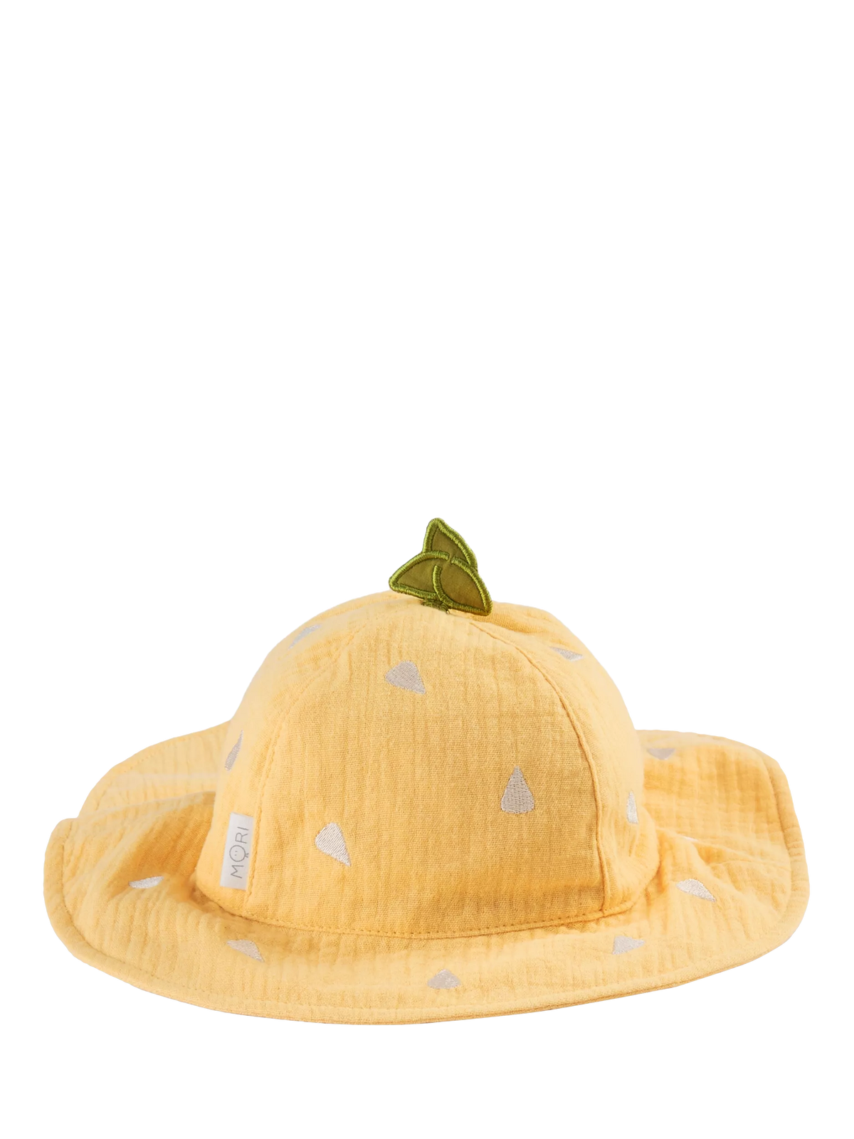 MORI baby floppy hat yellow lemon print organic cotton (British brand)