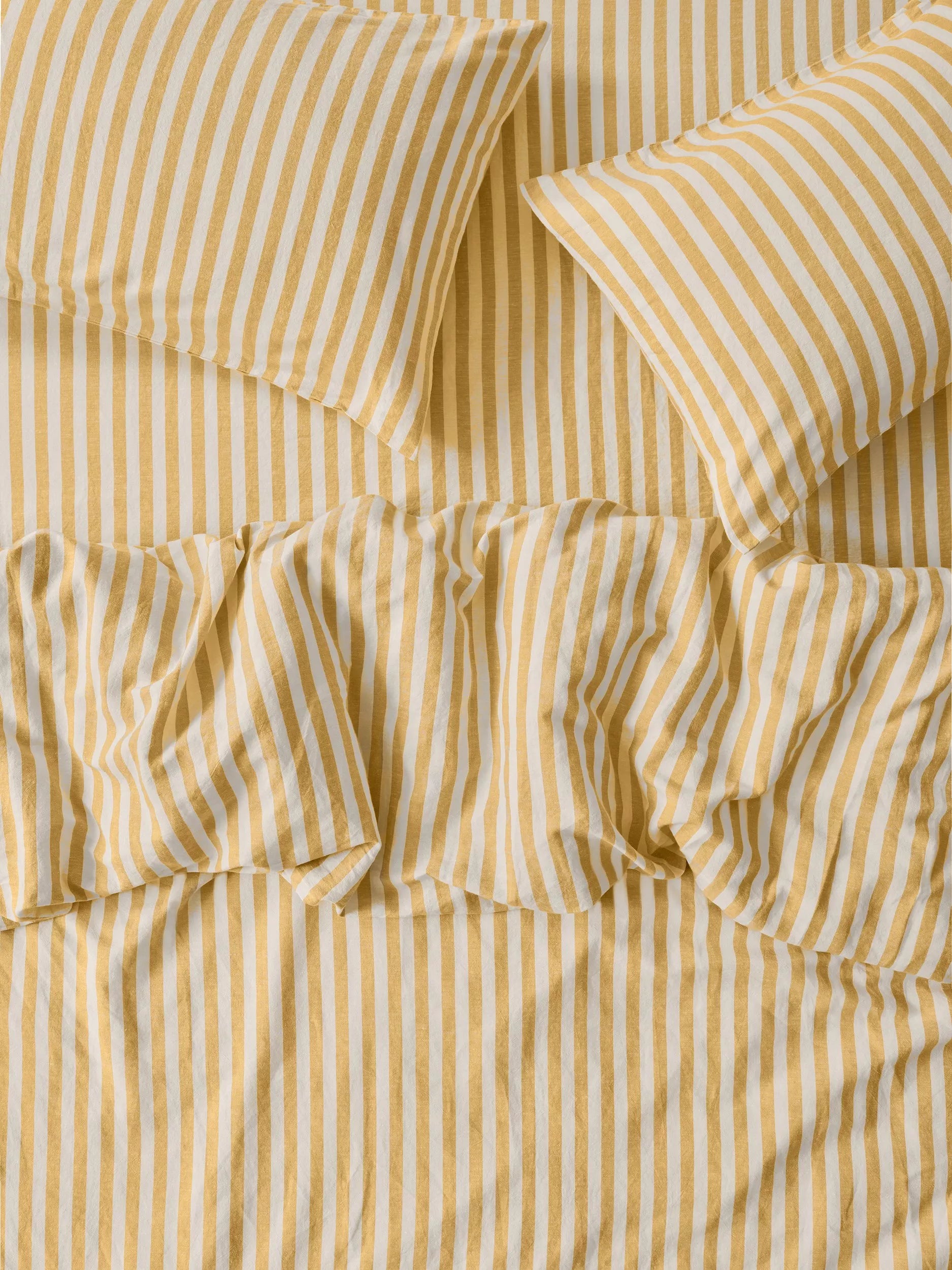Piglet in Bed Pembroke Stripe Bettwäsche aus Leinenmischung, Doppelbett