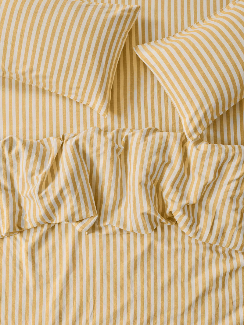 Piglet in Bed Pembroke Stripe Bettwäsche aus Leinenmischung, Doppelbett