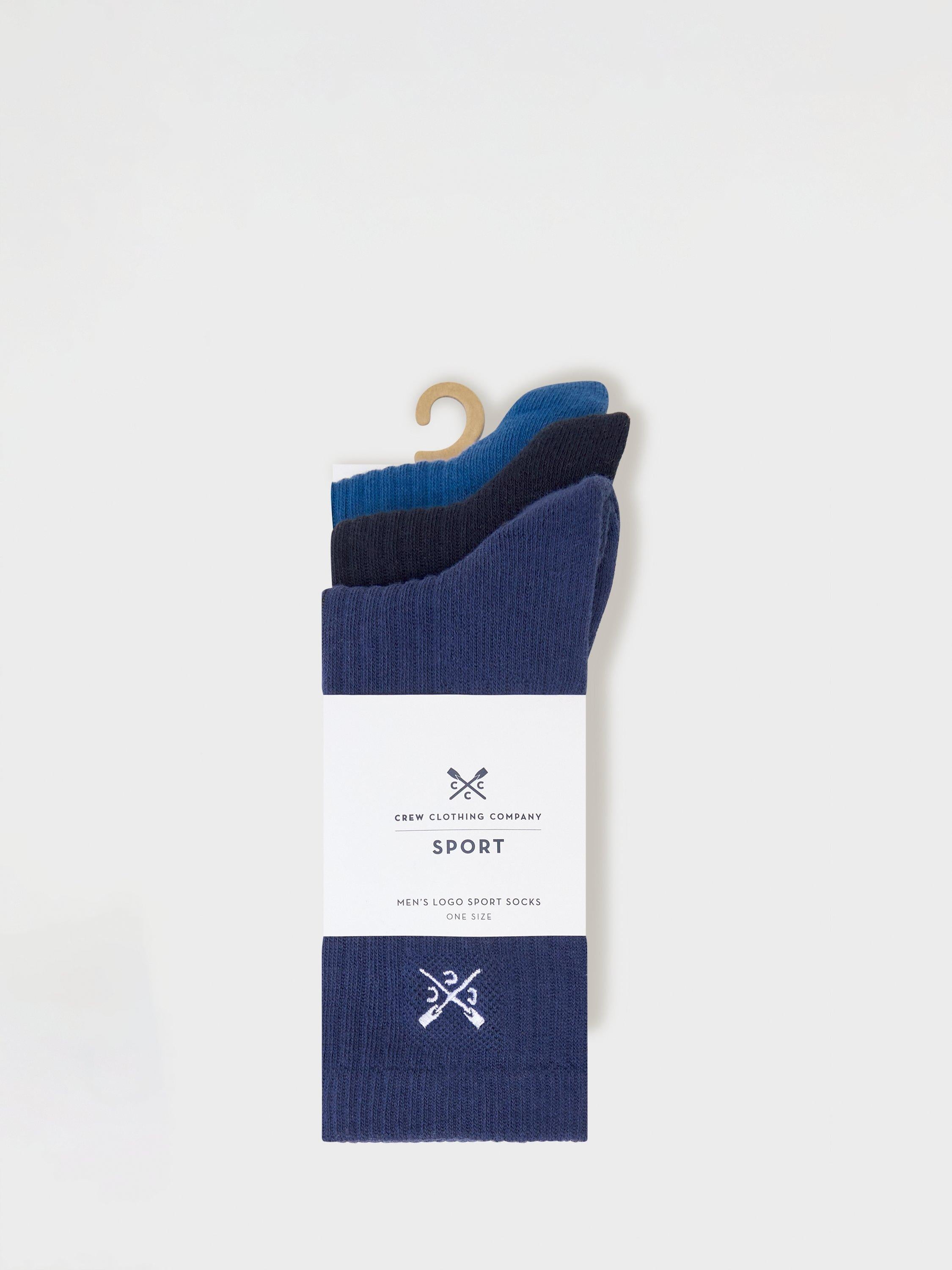Crew Clothing sports socks pack of 3, imported from the UK