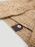HUSH Aster Raffia Panel Tote Bag Natural, imported from the UK