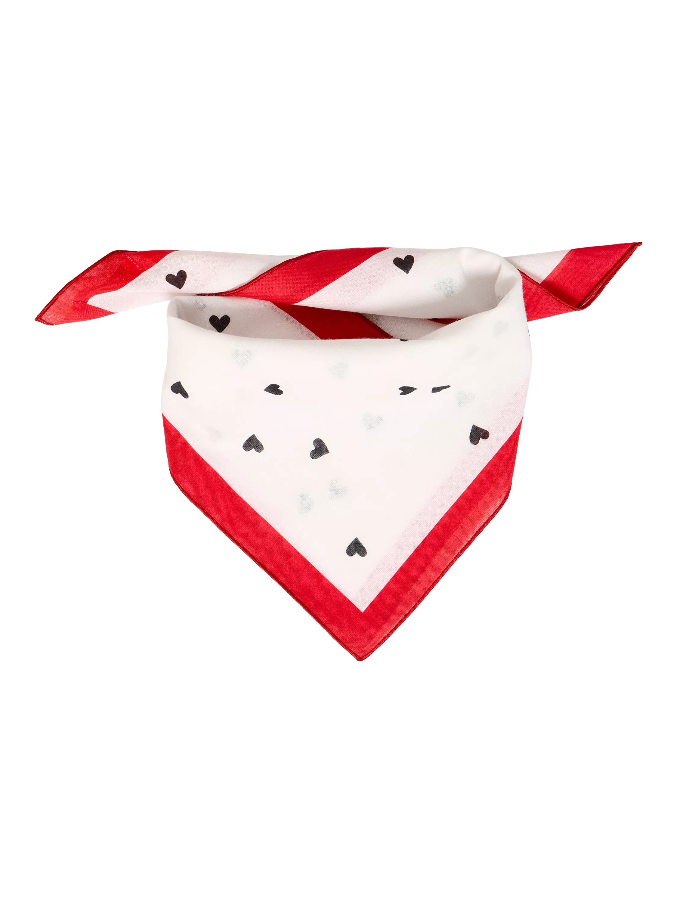 ICHI heart print square scarf 66cm (British brand)