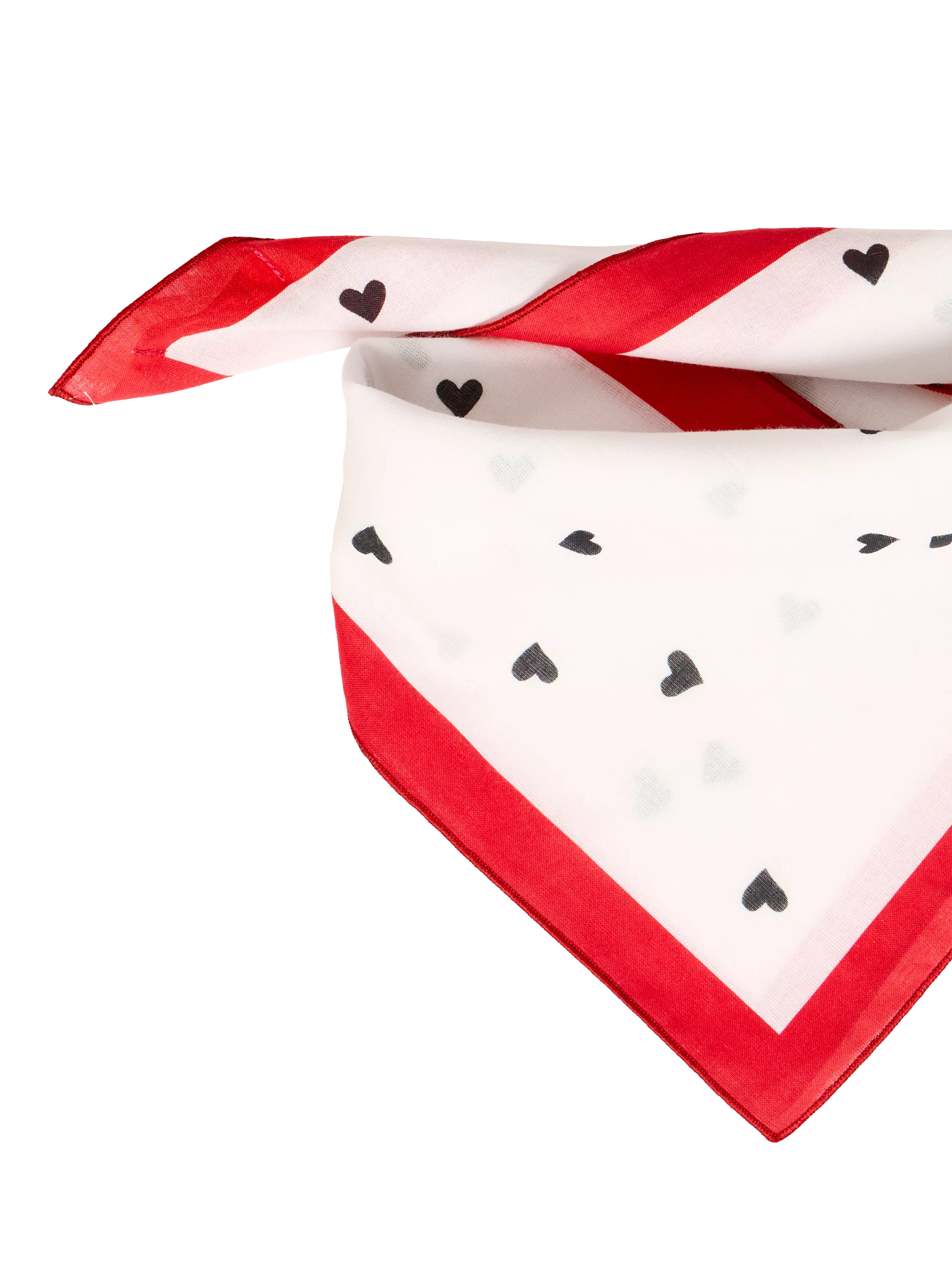 ICHI heart print square scarf 66cm (British brand)