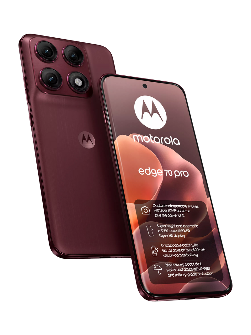 Motorola Edge 70 Pro Smartphone, Android, 12GB RAM, 6.78, 5G, Sim Free, 512GB