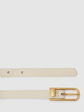 Reiss Iris Mini leather belt Stone 71cm, UK version