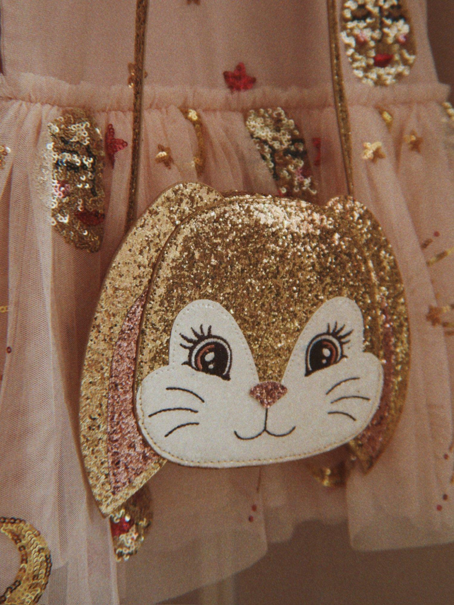 Konges Sløjd glitter bunny shoulder bag gold - British product