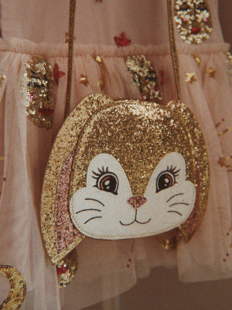 Konges Sløjd glitter bunny shoulder bag gold - British product