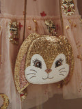 Konges Sløjd glitter bunny shoulder bag gold - British product