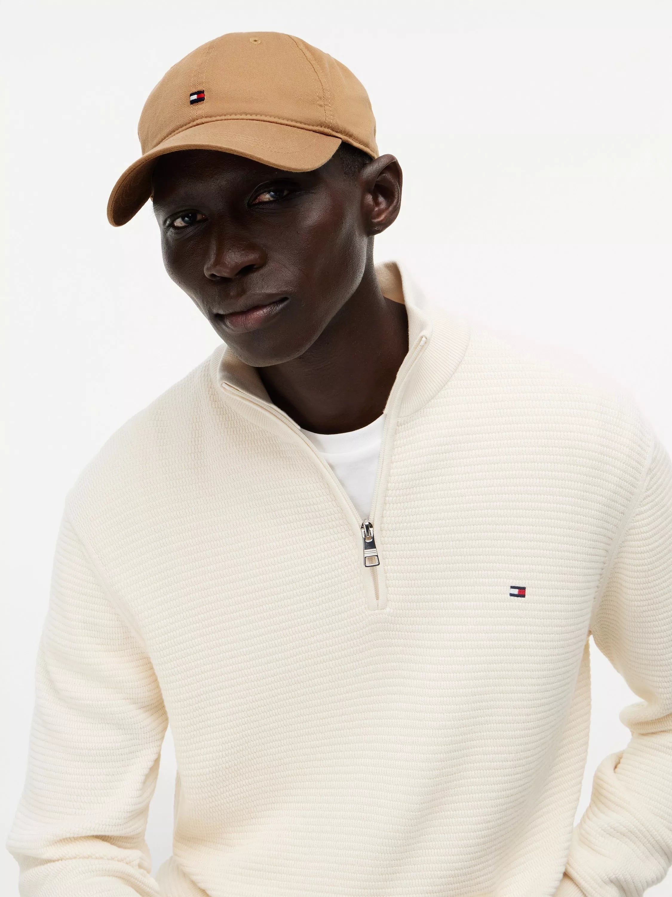 Tommy Hilfiger baseball cap flag embroidery light brown (British brand)