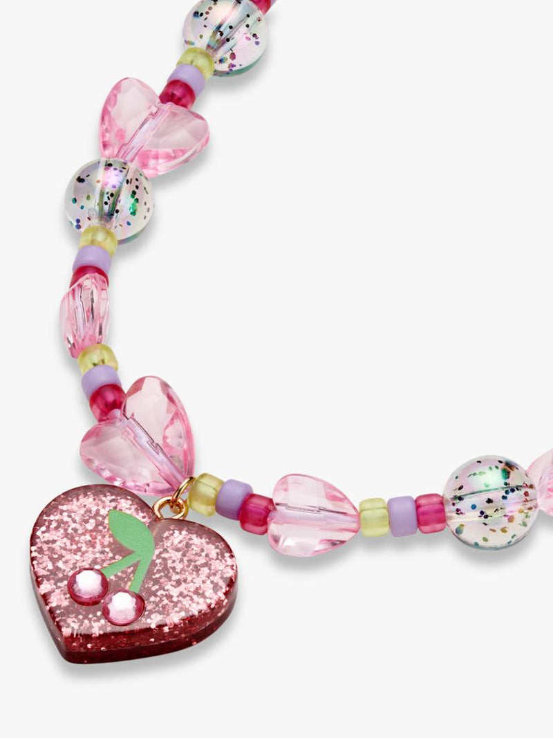 Stych kids beaded heart necklace and bracelet set - British product