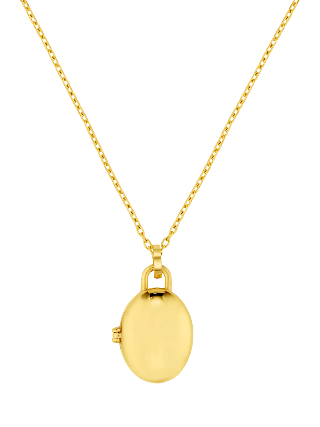 Orelia Waterproof LUXE Oval Locket Necklace, Pale Gold