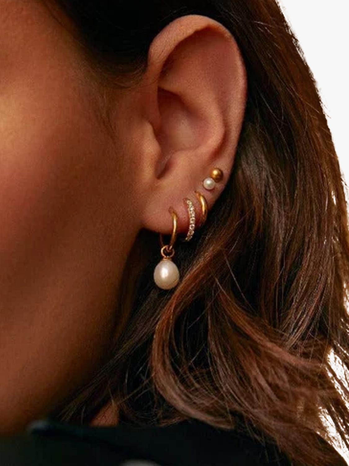 Orelia gold plated earrings pack of 3 - British product