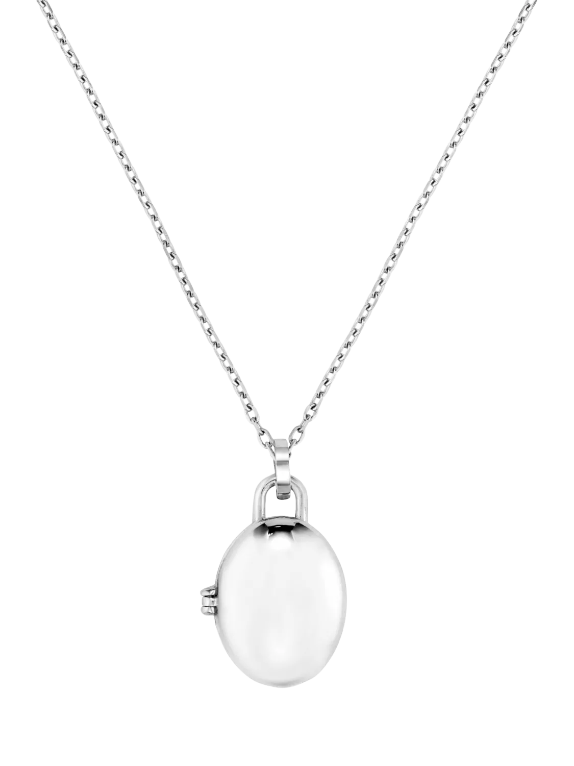 Orelia Waterproof LUXE Oval Locket Necklace, Silver