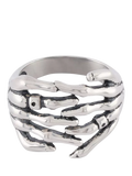 Serge DeNimes sterling silver skeleton hands cocktail ring - British product