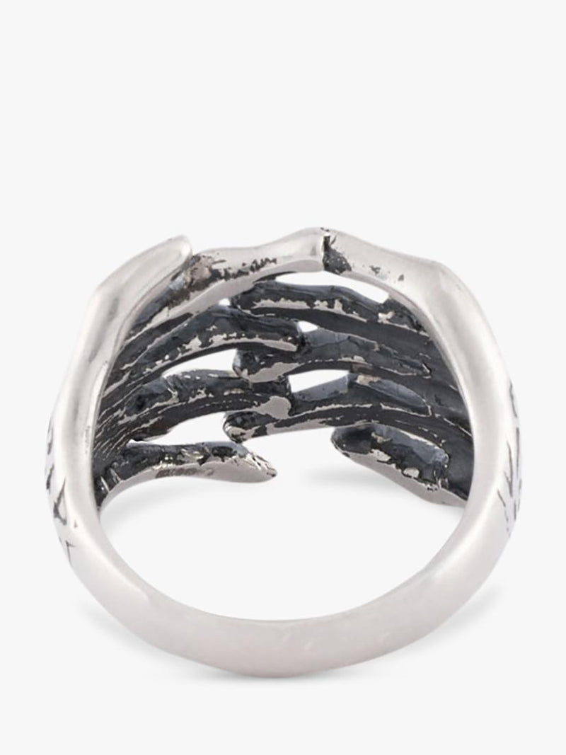 Serge DeNimes sterling silver skeleton hands cocktail ring - British product