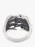 Serge DeNimes sterling silver skeleton hands cocktail ring - British product