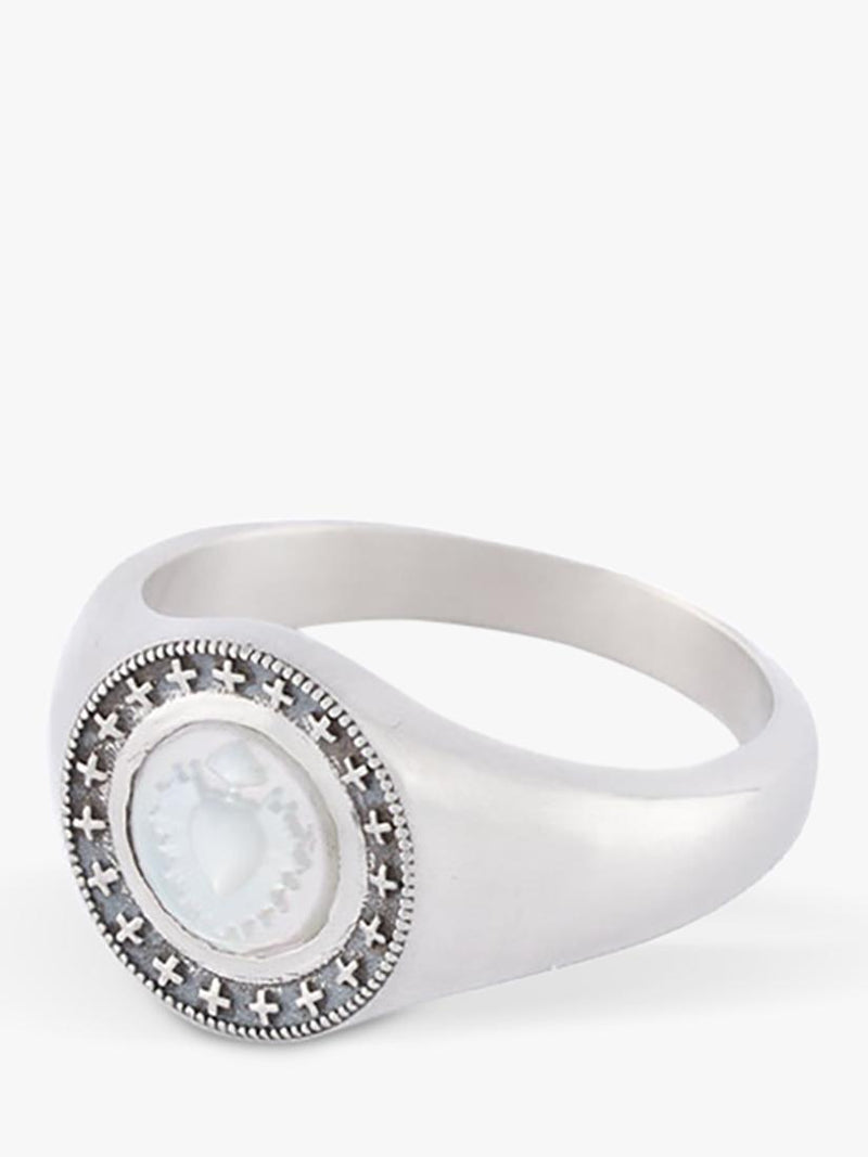 Serge DeNimes sterling silver Ambrose ring 18mm (British brand)
