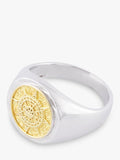 Serge DeNimes Aztec Compass Ring mixed metal, imported from the UK