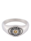 Serge DeNimes Helios Ring oval signet ring sterling silver citrine (British brand)