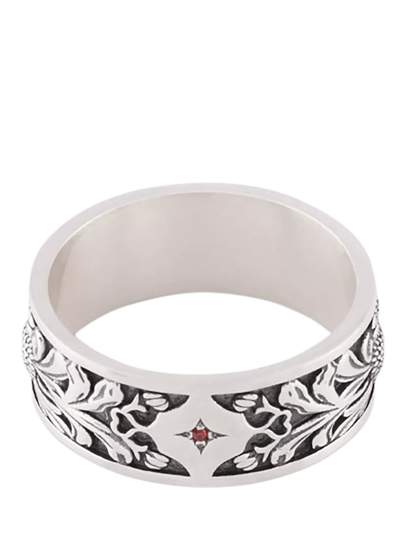 Serge DeNimes Kabuto sterling silver ring 18mm, UK version