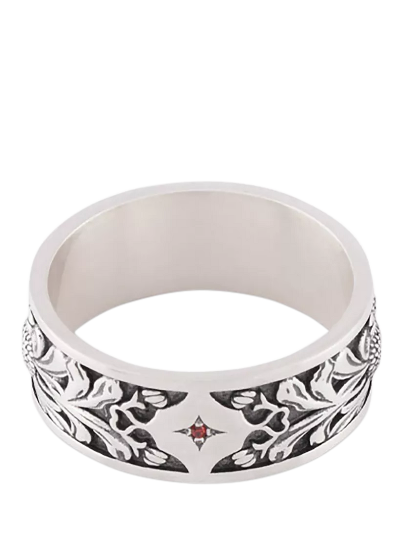Serge DeNimes Kabuto sterling silver ring 18mm, UK version