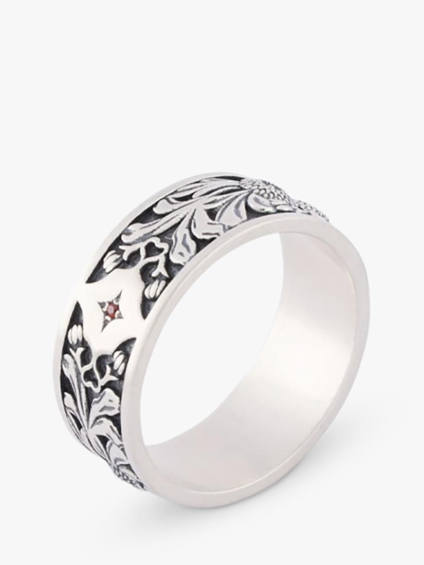 Serge DeNimes Kabuto sterling silver ring 18mm, UK version