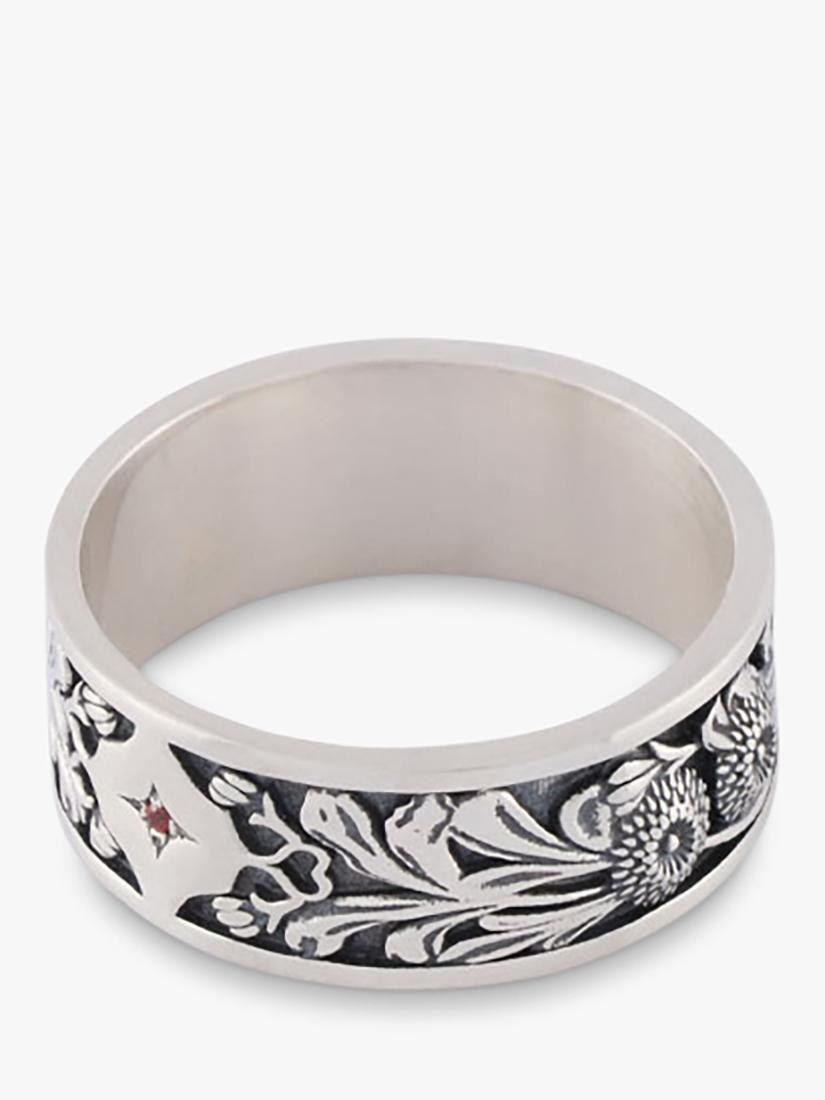 Serge DeNimes Kabuto sterling silver ring 18mm, UK version