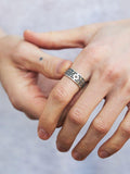 Serge DeNimes Kabuto sterling silver ring 18mm, UK version